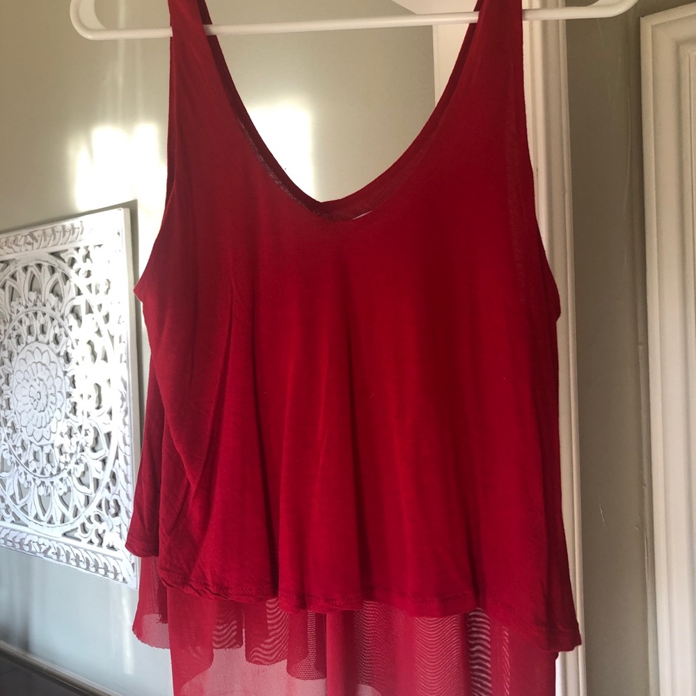 Red Cropped Tank